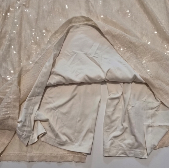 Rosetta Getty Sequin Short Sleeve Maxi Dress In Cream Size M - Picture 4 of 12